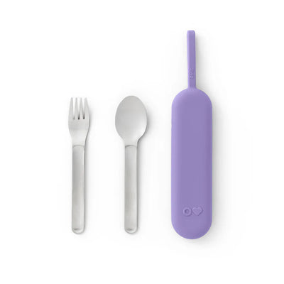 OmieUp stainless steel utensil pod set- violet