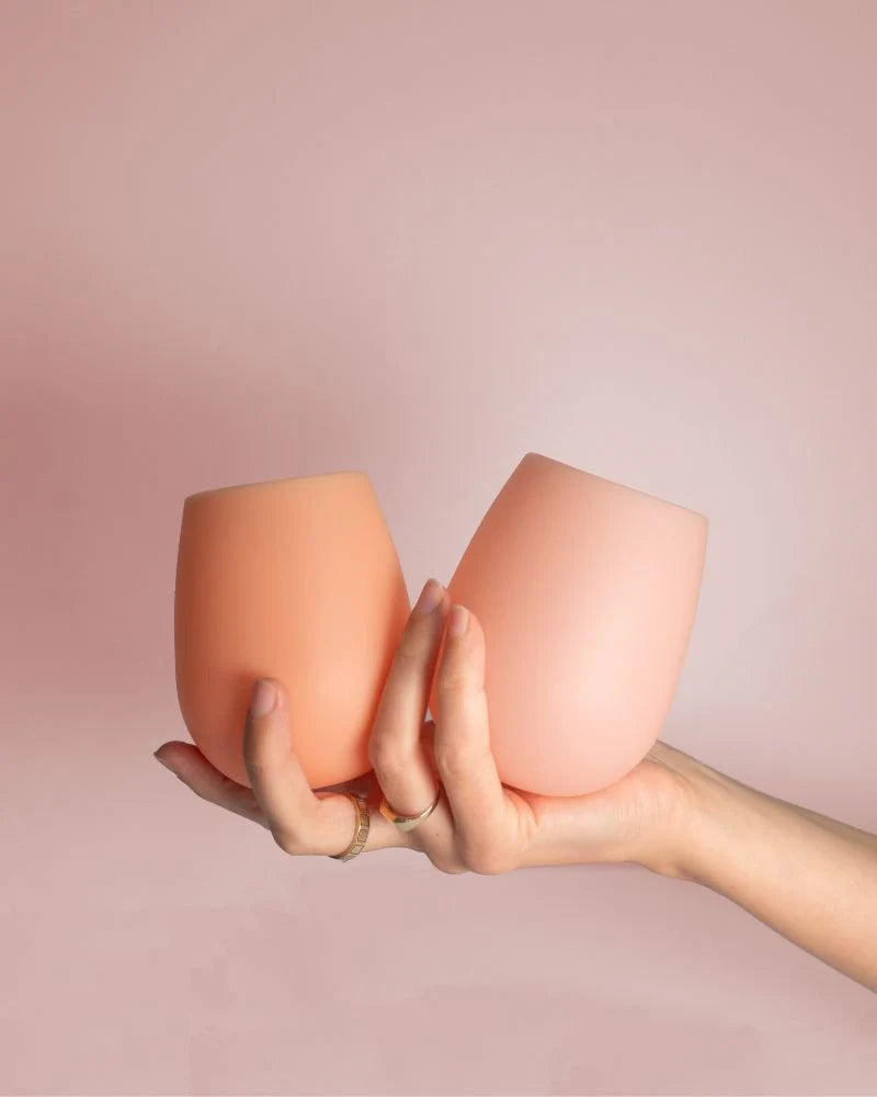 Porter Green silicone tumblers- peach & petal