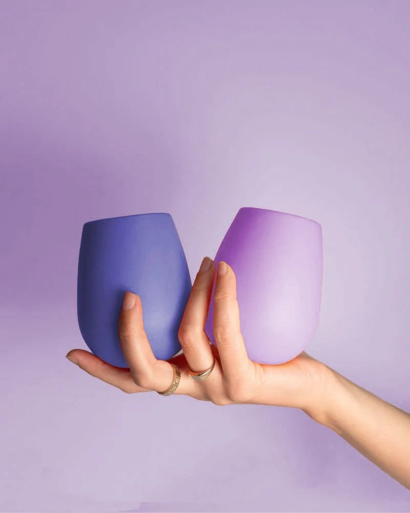 Porter Green silicone tumblers- tanzanite & amethyst