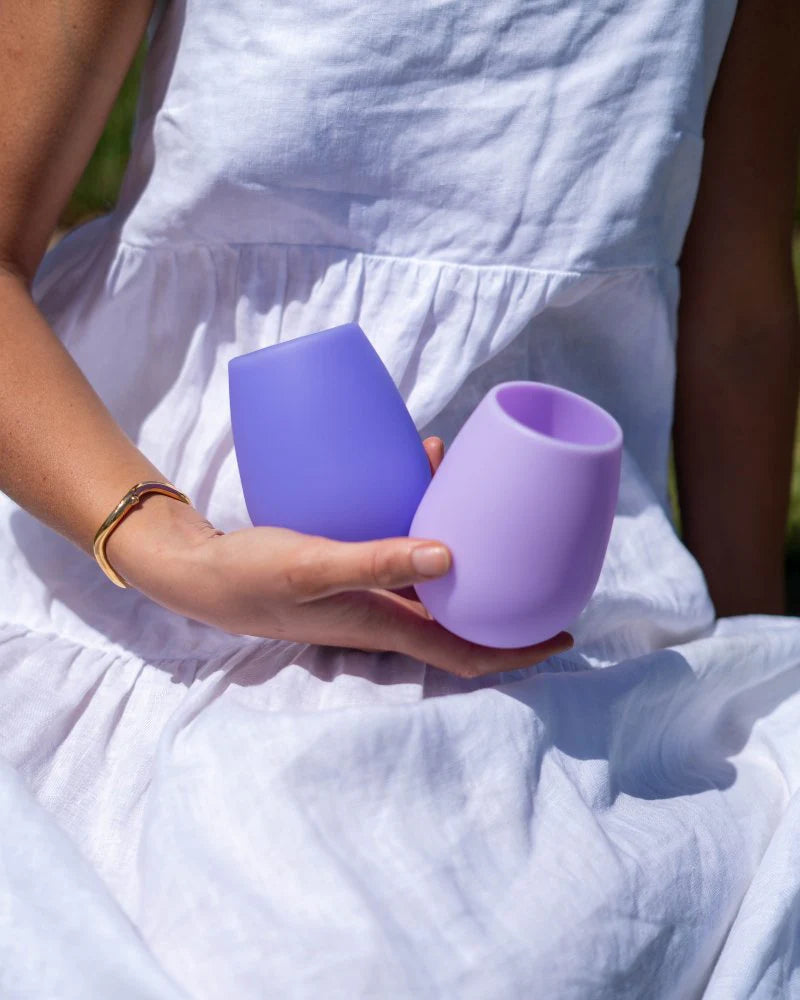 Porter Green silicone tumblers- tanzanite & amethyst