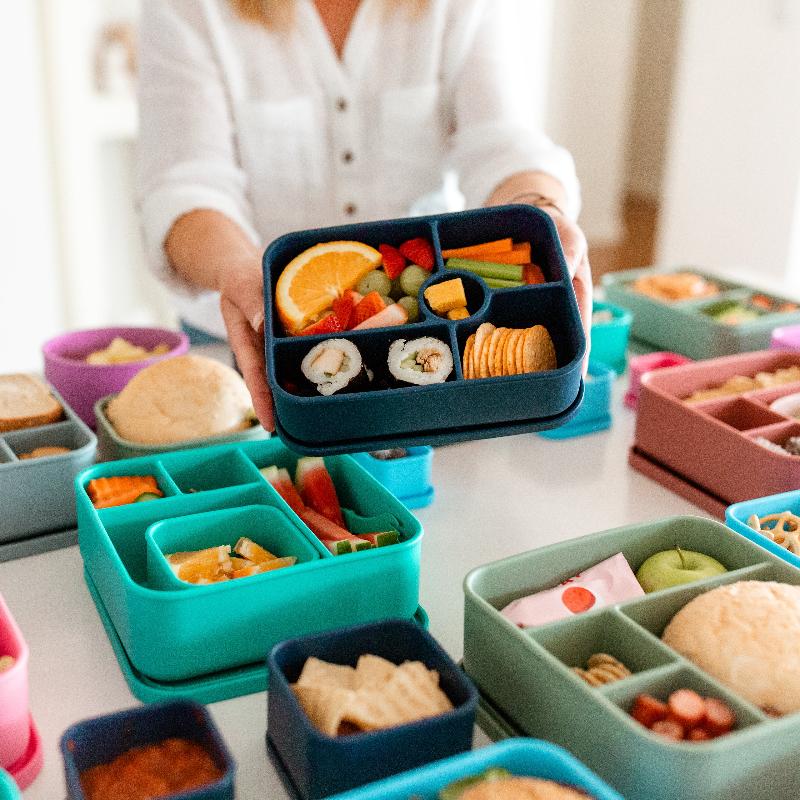 Adventure Snacks Silicone 5 compartment lunchbox- royal blue