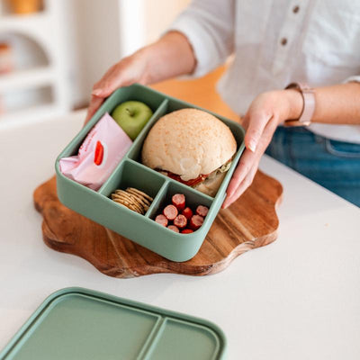 Adventure Snacks Large Square Bento- sage green