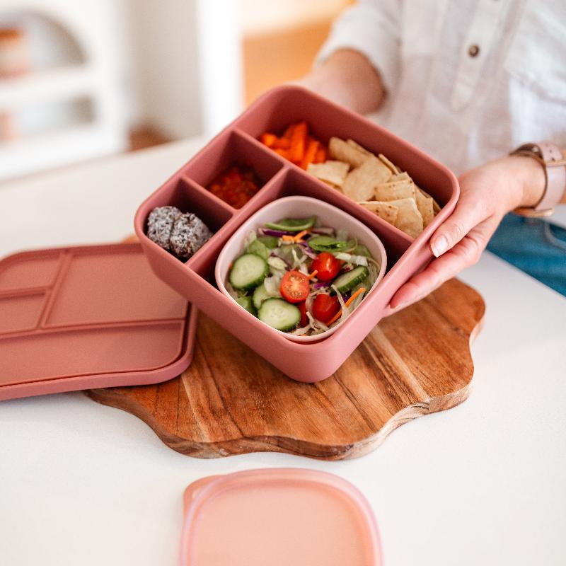 Adventure Snacks Large Square Bento- rose pink