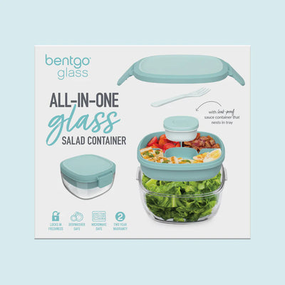 Bentgo glass salad container- coastal seagrass