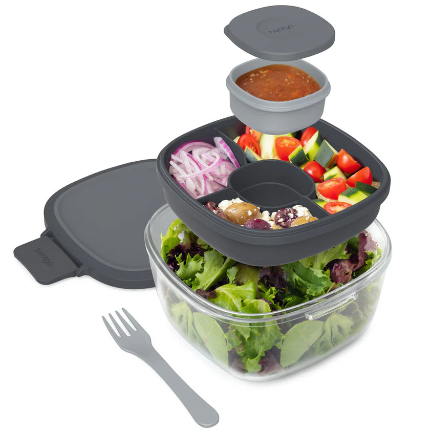 Bentgo glass salad container- dark grey