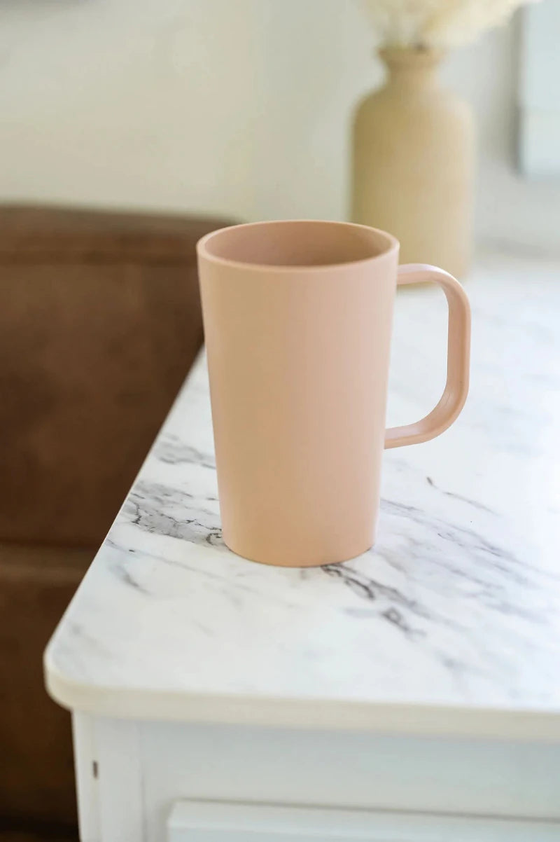 Daisy Graze mug- pink clay