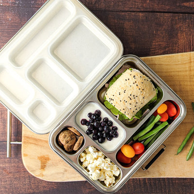 Ecococoon Leak Proof Stainless Steel Bento Lunch Box - 5 Compartments