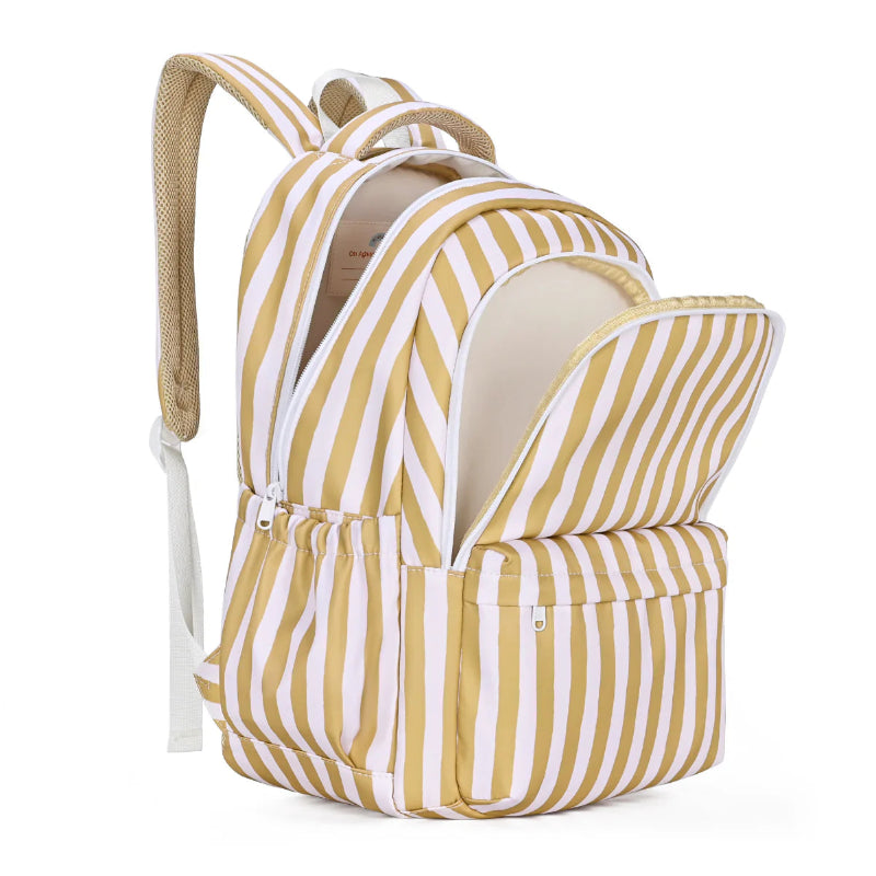 Kinnder campus backpack- mustard stripe