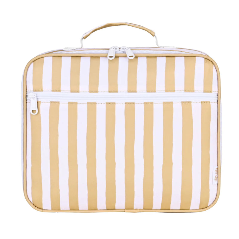 Kinnder large lunch bag- mustard stripe