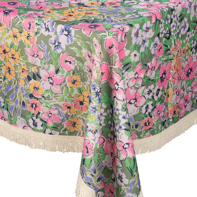 Kollab fringed tablecloth- petite blooms