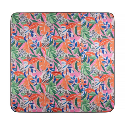 Kollab luxe picnic mat- leopard tropics