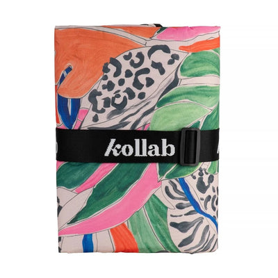 Kollab luxe picnic mat- leopard tropics