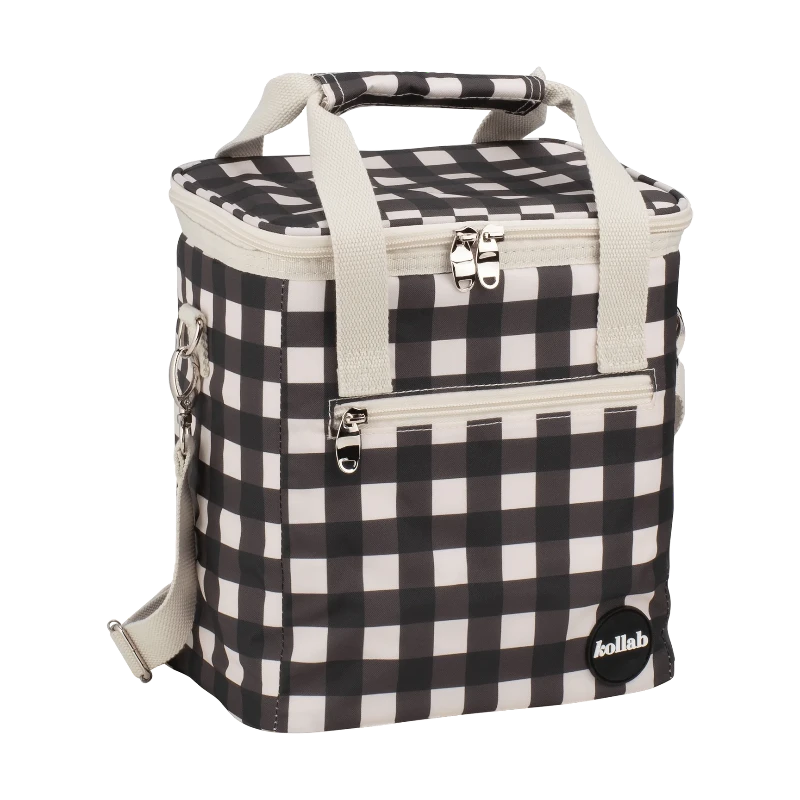 Kollab mini cooler- black check