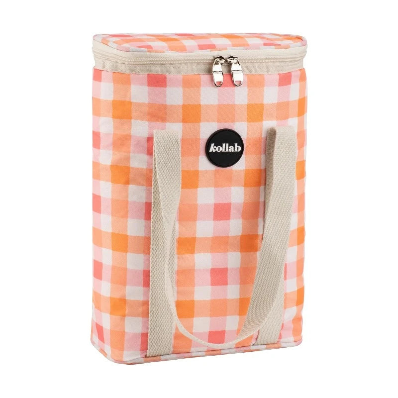 Kollab wine cooler- watermelon peach check