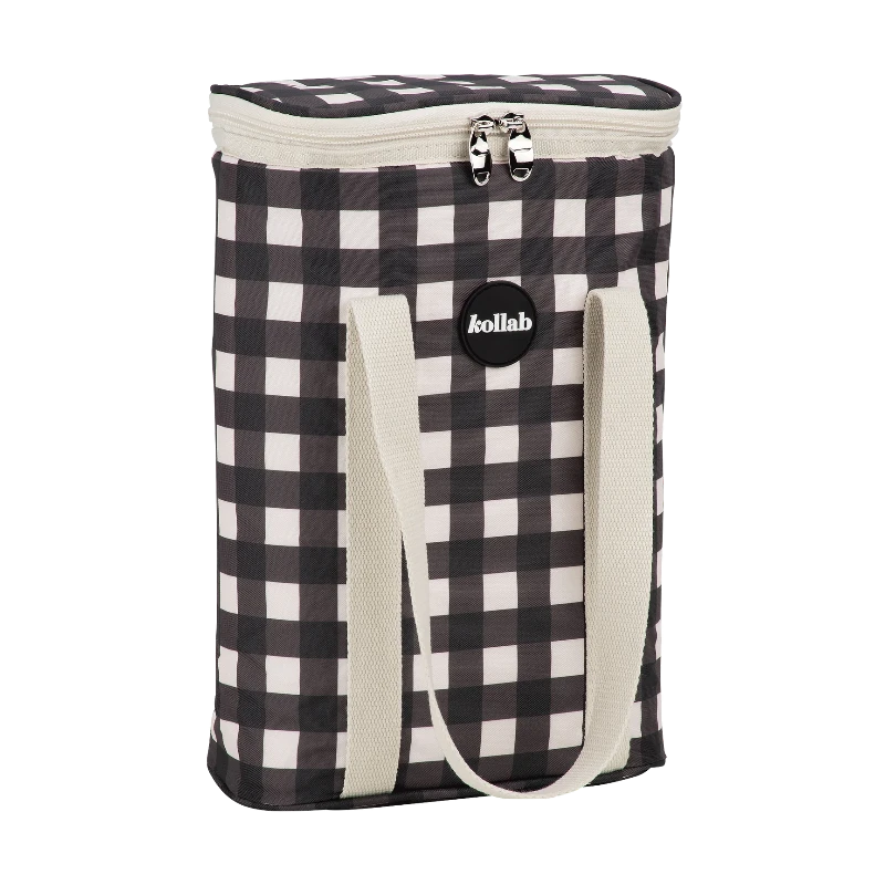 Kollab wine cooler- black check