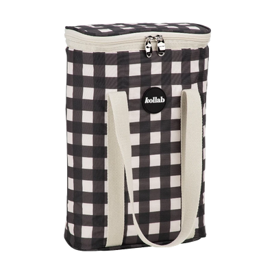 Kollab wine cooler- black check