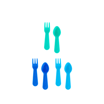 Lunch punch fork and spoon set- burst