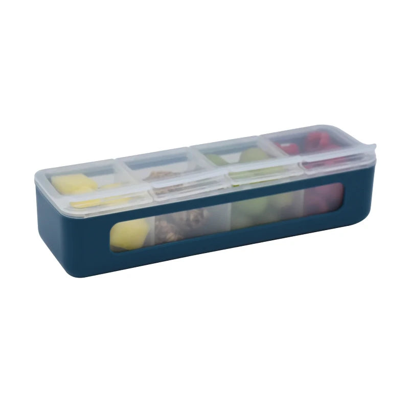 Melii Snackle box 4 compartment- luxe blue