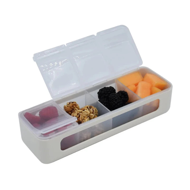 Melii Snackle box 4 compartment- luxe ivory