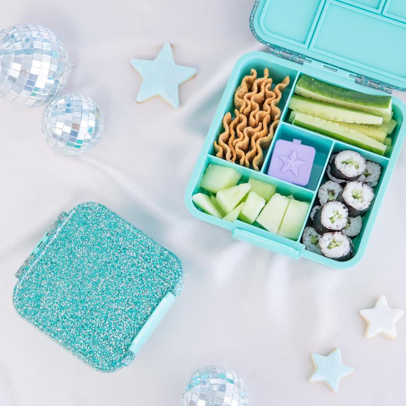 MontiiCo bento 2- turquoise glitter