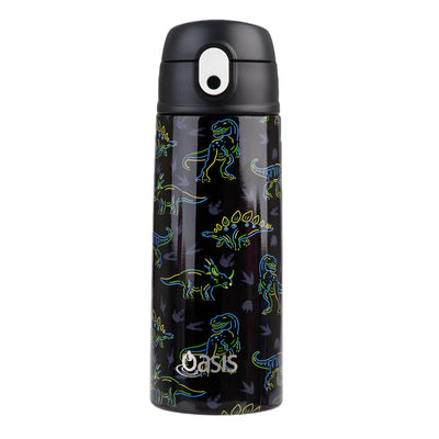 Oasis 550ml bottle- neon dinosaurs