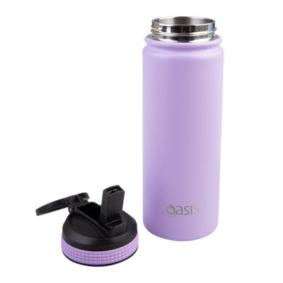 Oasis 550ml Insulated Challenger Sports Bottle - lavender