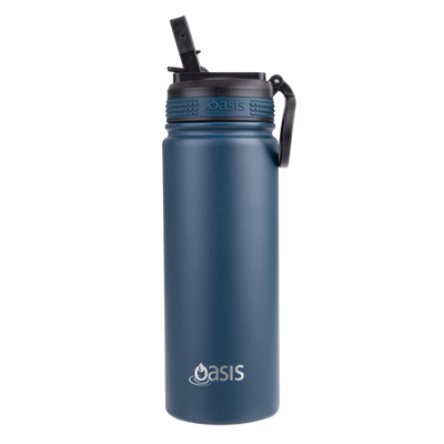 Oasis 550ml Insulated Challenger Sports Bottle - navy