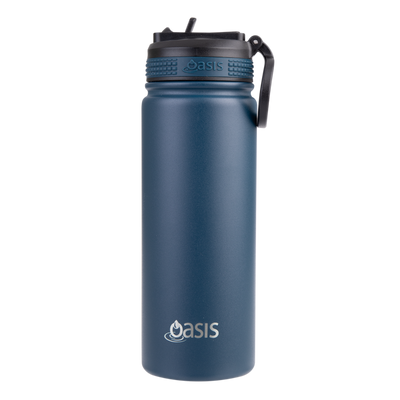 Oasis 550ml Insulated Challenger Sports Bottle - navy