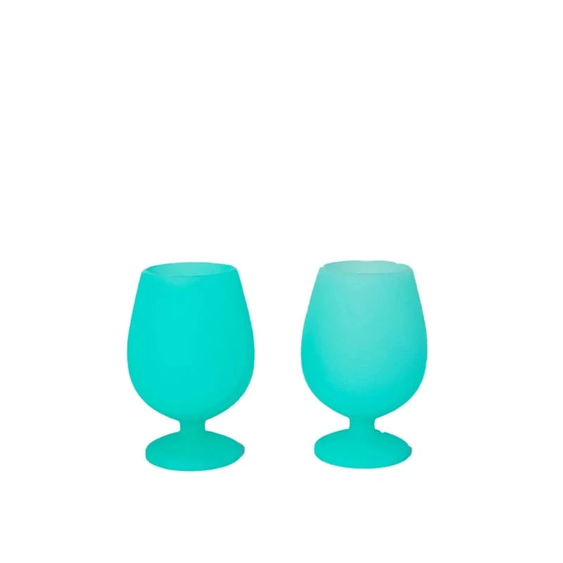 Porter Green Silicone Wine Glasses- Pavone