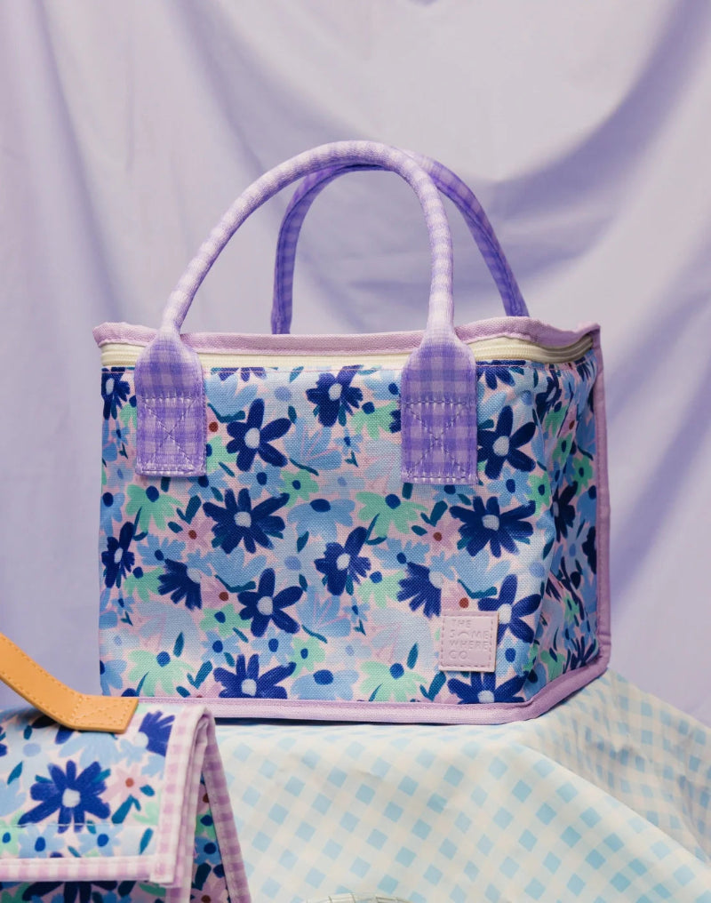 the somewhere co lunch bag- blue meadow