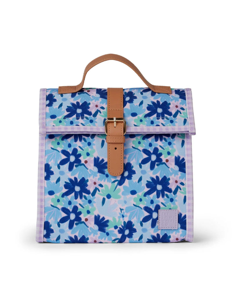 The Somewhere Co Lunch Satchel- Blue Meadow