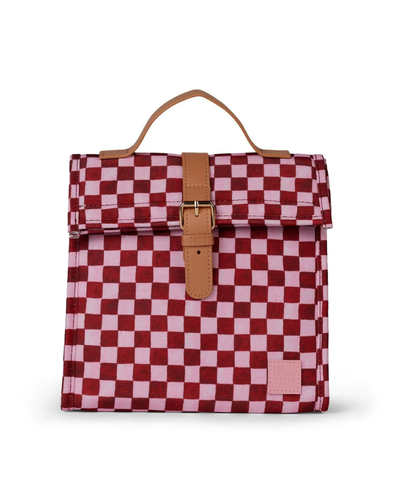 The Somewhere Co Lunch Satchel- Crimson Haze