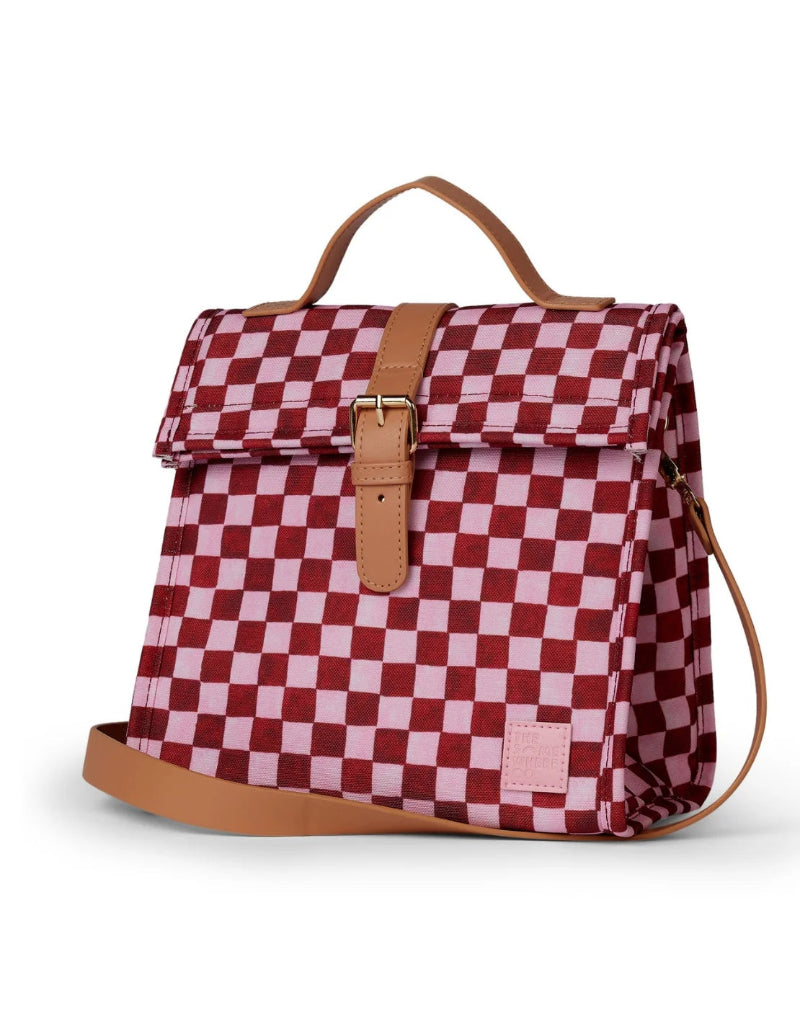 The Somewhere Co Lunch Satchel- Crimson Haze