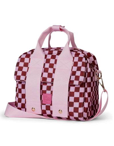 The somewhere co lunch tote crimson haze