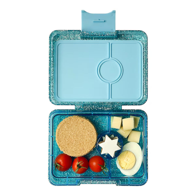 Yumbox snack- twinkle aqua glitter