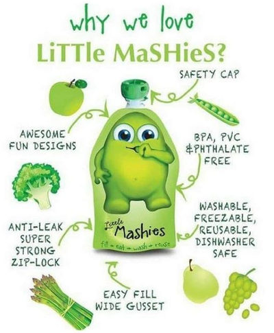 Little Mashies Reusable Food Pouches