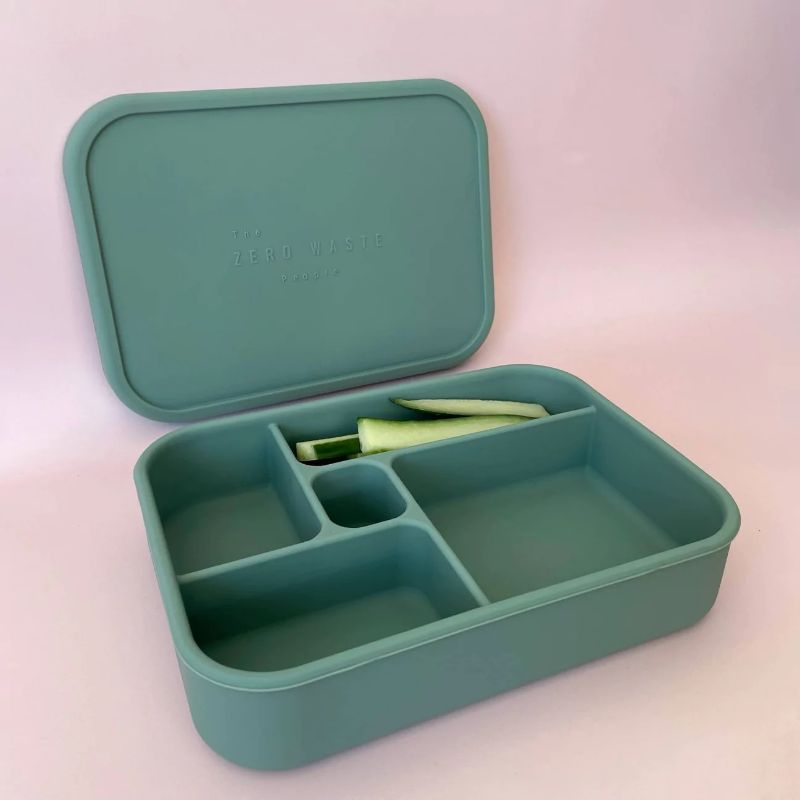 The Zero Waste People  Silicone Bento Lunch Box - Aqua - phunkyBento