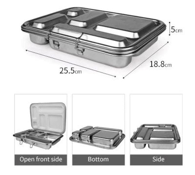 Ecococoon Bento Lunch Box with 5 Compartments - Leak Proof